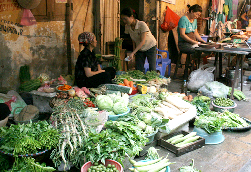 Rau láo nháo hút khách đầu hè