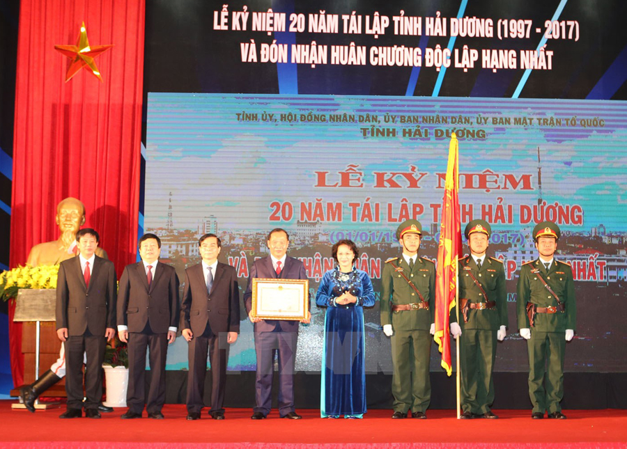 20 năm tái lập tỉnh, Hải Dương nhận Huân chương Độc lập hạng Nhất