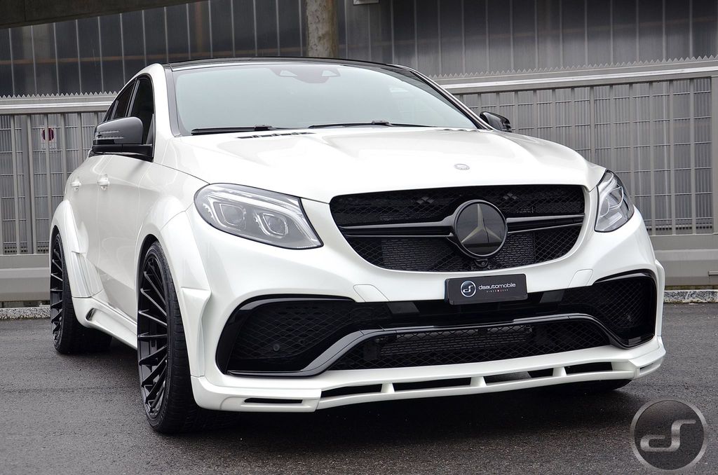 Mercedes GLE Coupe trắng toàn thân với bộ kit của Hamann