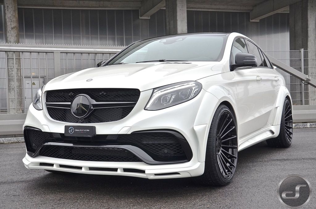 Mercedes GLE Coupe trắng toàn thân với bộ kit của Hamann