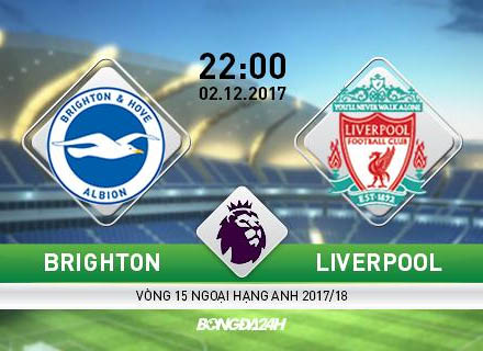 22h00 ngày 2/12, sân Falmer: Brighton - Liverpool