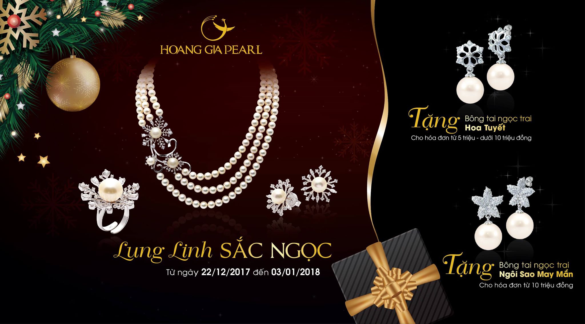 Tặng phẩm đặc biệt của ngọc trai Hoàng Gia Pearl mùa lễ hội cuối năm