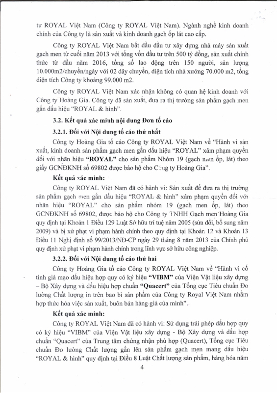 Công ty ROYAL Việt Nam bị phạt hơn 500 triệu đồng
