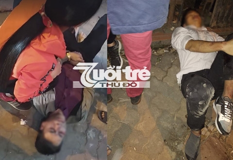 Nạn nhân nằm la liệt trên đường. Ảnh do người dân cung cấp