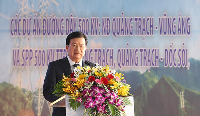 Phó Thủ tướng Trịnh Đình Dũng phát lệnh khởi công 3 dự án đường dây 500kV