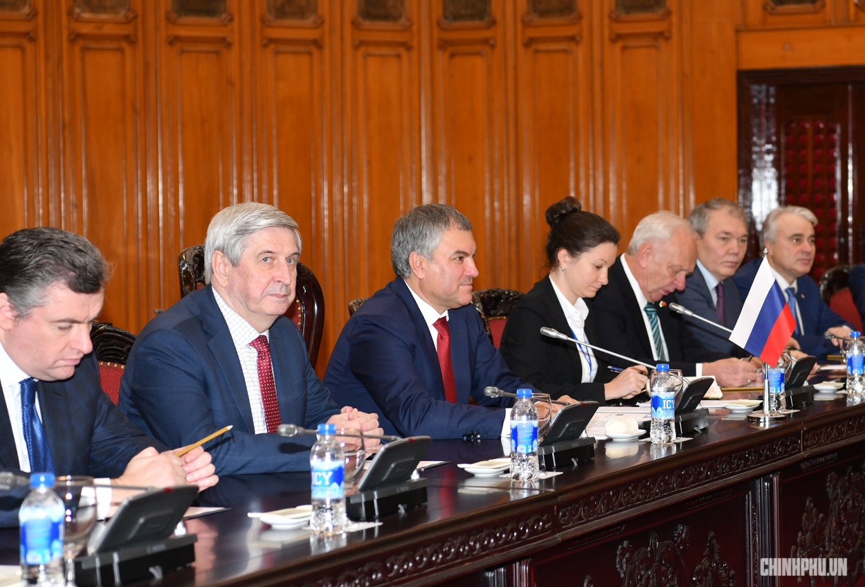 Chủ tịch Duma quốc gia Nga mong muốn hai bên cùng nhau phát triển các lĩnh vực hợp tác mới.