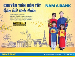 Rước lộc đầu xuân Nam A Bank khi nhận kiều hối Western Union