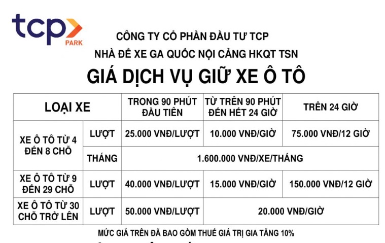 Chuẩn bị tăng giá giữ xe tại sân bay Tân Sơn Nhất