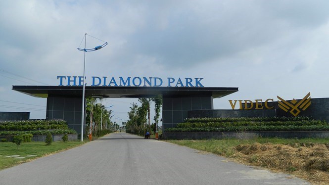Cổng chào dự án The Diamond Park do Công ty Cổ phần Tập đoàn VIDEC làm chủ đầu tư.