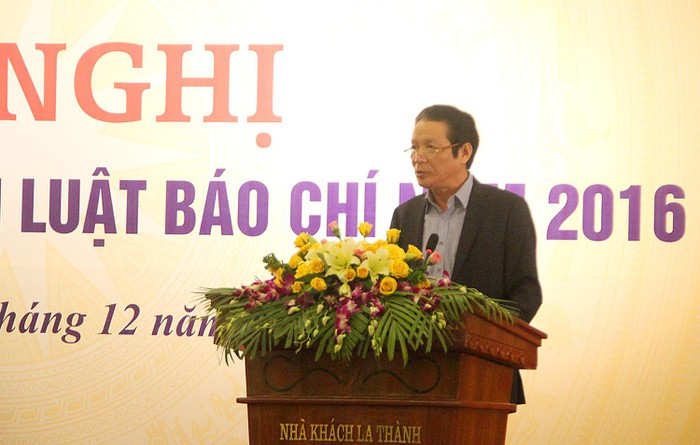 Thứ trưởng Bộ Thông tin và Truyền thông Hoàng Vĩnh Bảo phát biểu tại hội nghị