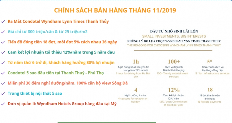 Chính sách bán hàng tháng 11 trên Web: Wyndhanland.vn.