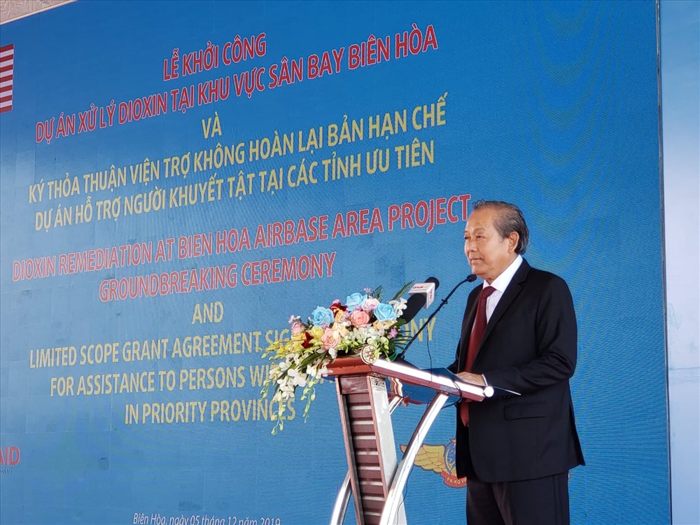 Phó Thủ tướng Thường trực Trương Hòa Bình phát biểu chỉ đạo tại buổi lễ khởi công dự án