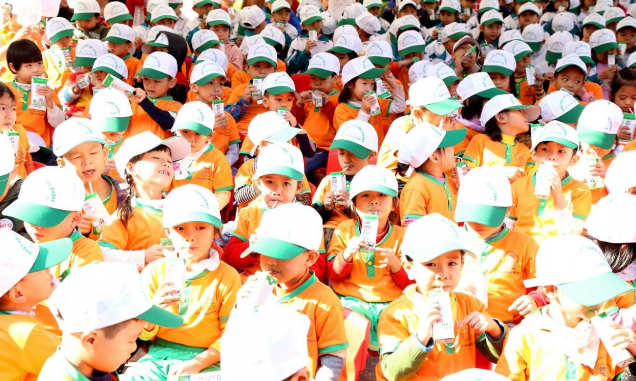 130 ngàn trẻ em Hà Nam thụ hưởng chương trình Sữa học đường