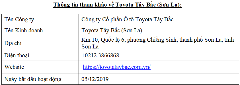 Ra mắt Toyota Tây Bắc (Sơn La)