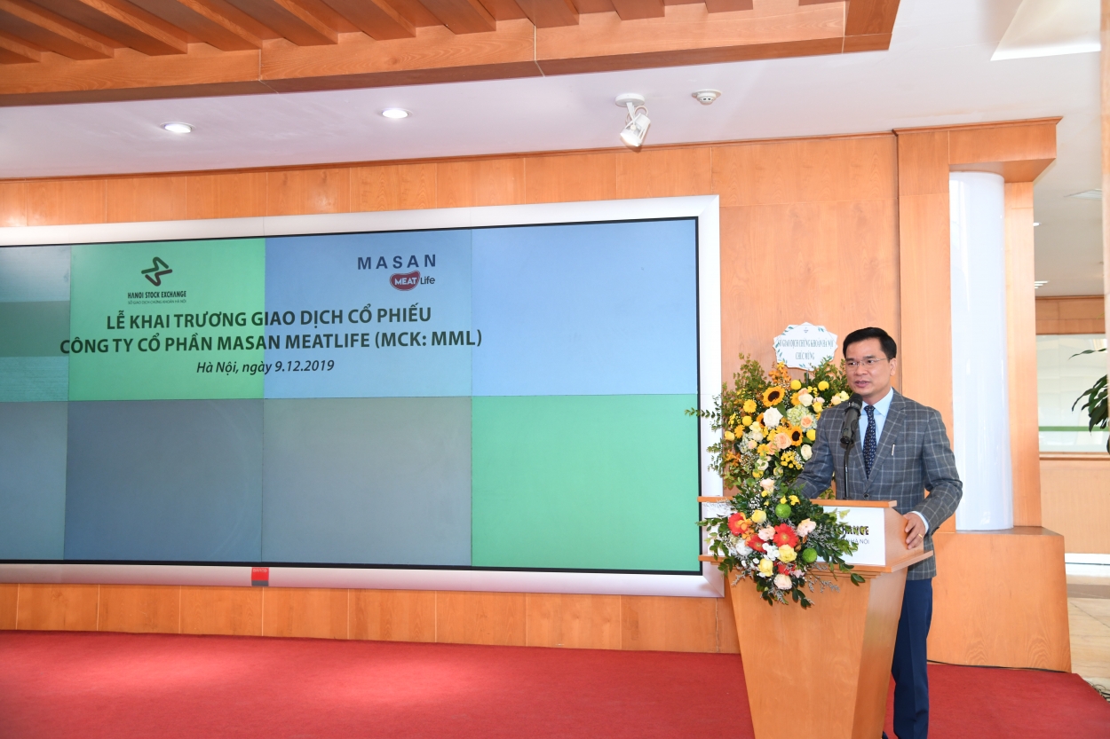 Nguyễn Như Quỳnh, Thành viên HĐQT, Phó TGĐ phụ trách Ban điều hành Sở Giao dịch Chứng khoán Hà Nội phát biểu