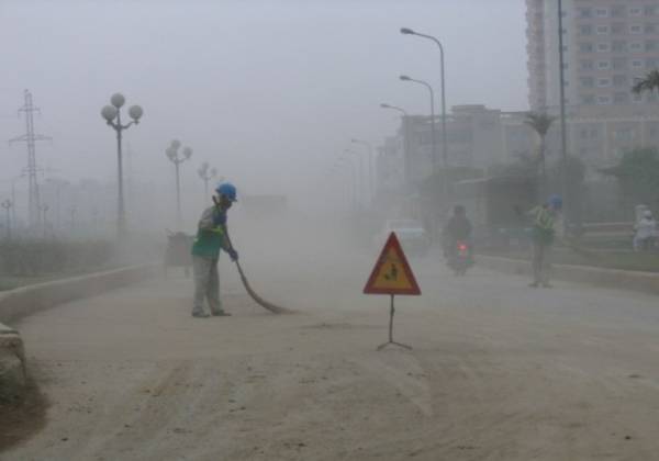 Chất lượng không khí nhiều nơi trên địa bàn Hà Nội xấu do hoạt động của các công trình xây dựng