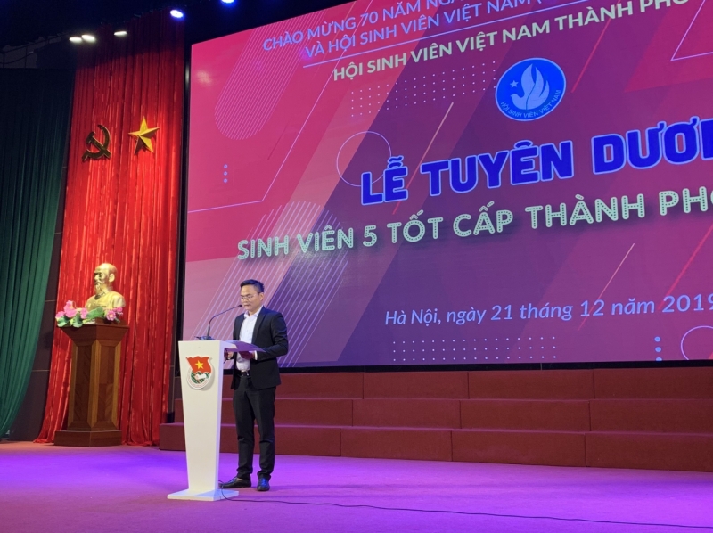 Đồng chí Ngô Văn Thiện, Ủy viên BTV, Trưởng ban Thanh niên trường học Thành đoàn, Phó Chủ tịch Thường trực Hội Sinh viên Việt Nam thành phố Hà Nội