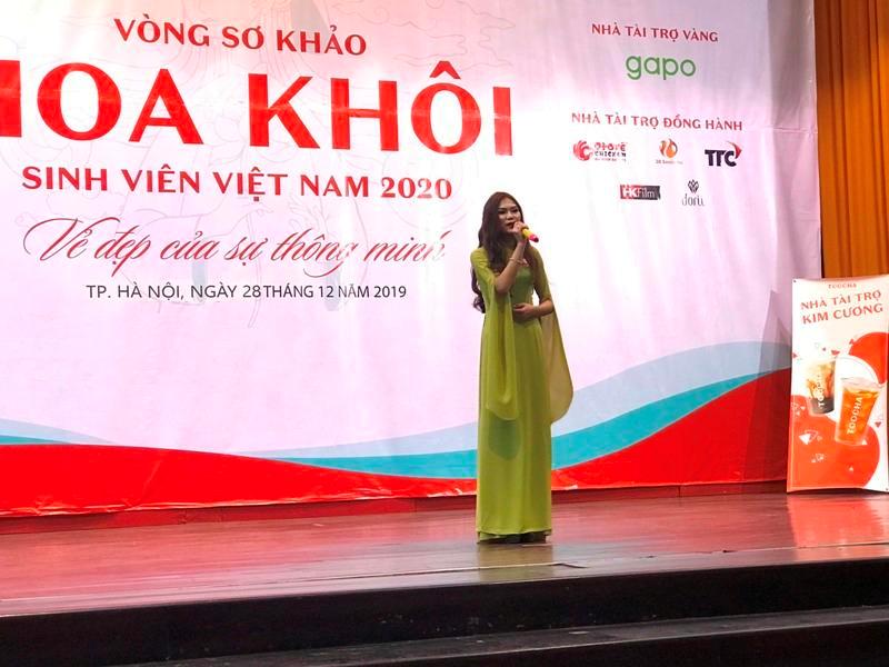 Thí sinh tham gia thi vòng Sơ khảo “Hoa khôi Sinh viên Việt Nam” tại Hà Nội