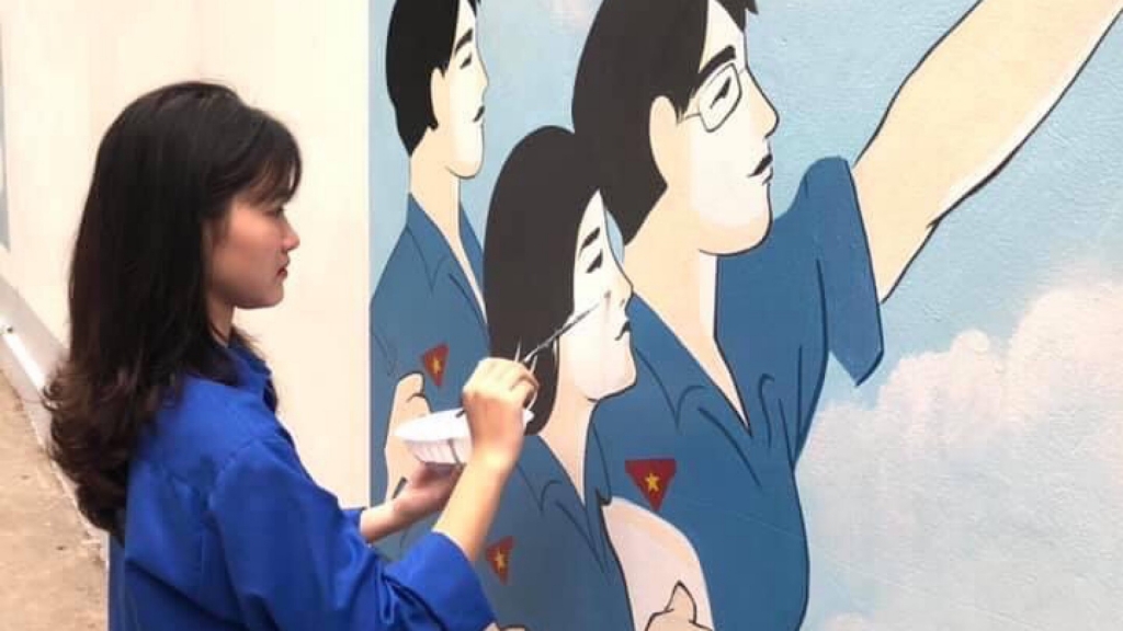 Thanh Trì: Rực rỡ đường tranh bích họa tại vùng quê Thanh Liệt