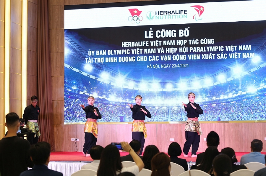 Một tiết mục biểu diễn võ thuật tại buổi lễ