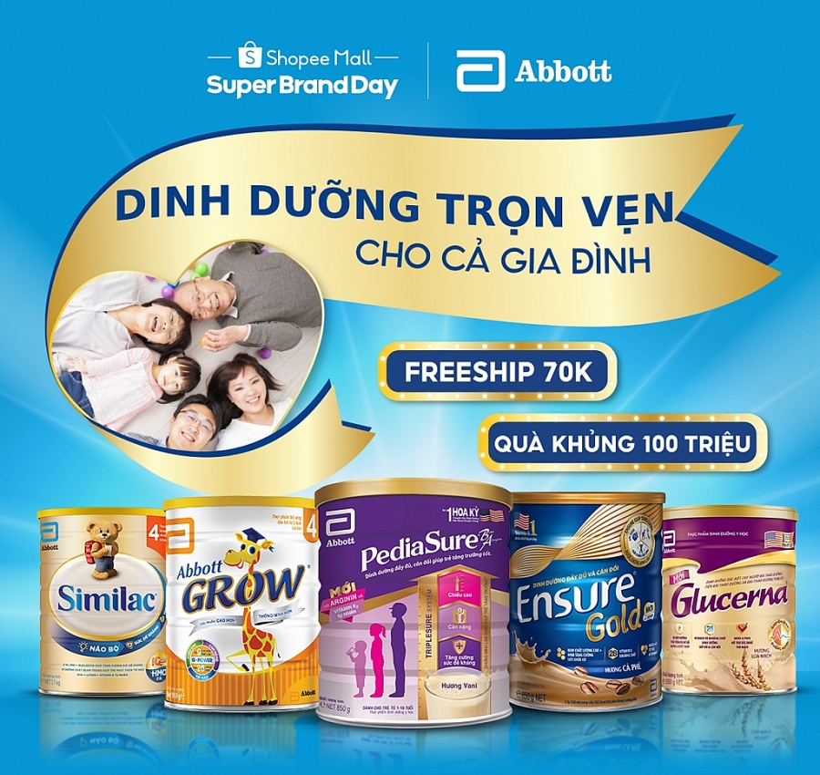 Abbott và Shopee chào đón Ngày Dinh dưỡng Gia đình, khuyến khích người Việt ăn uống hợp lý và sống lành mạnh