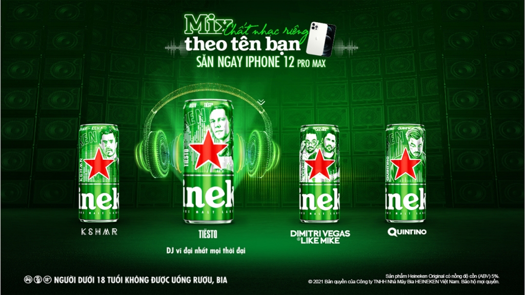 Phiên bản lon cao Heineken® x Top DJs mang đến trải nghiệm âm nhạc điện tử độc đáo