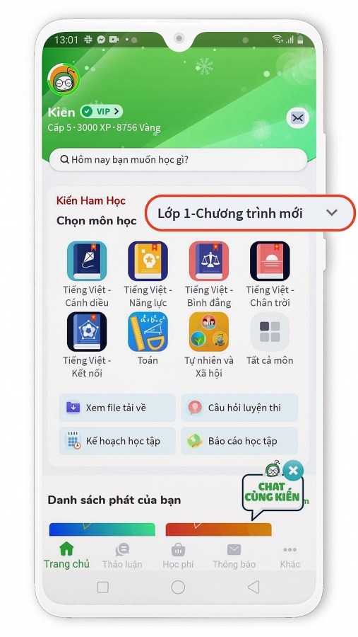 Kiến Guru miễn phí chương trình học kỳ 1 cho học sinh lớp 1 toàn quốc