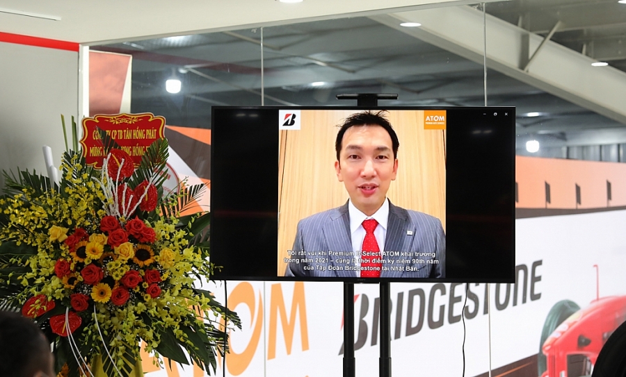 Ông Sadaharu Kato, Giám đốc Điều hành Bridgestone Việt Nam chia sẻ thông qua cuộc gọi video tại sự kiện