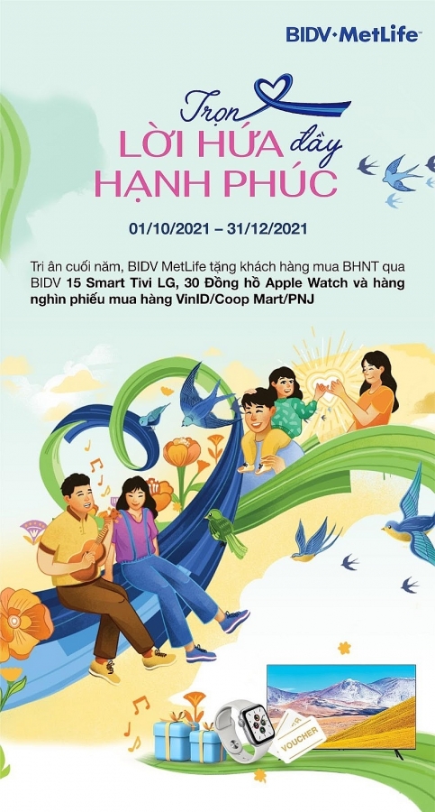 Chương trình “Trọn lời hứa – Đầy hạnh phúc” của BIDV MetLife