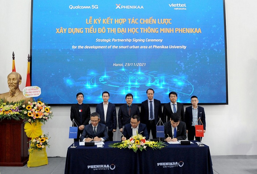 Đại diện Phenikaa X, Viettel Networks và Qualcomm ký kết thỏa thuận hợp tác chiến lược