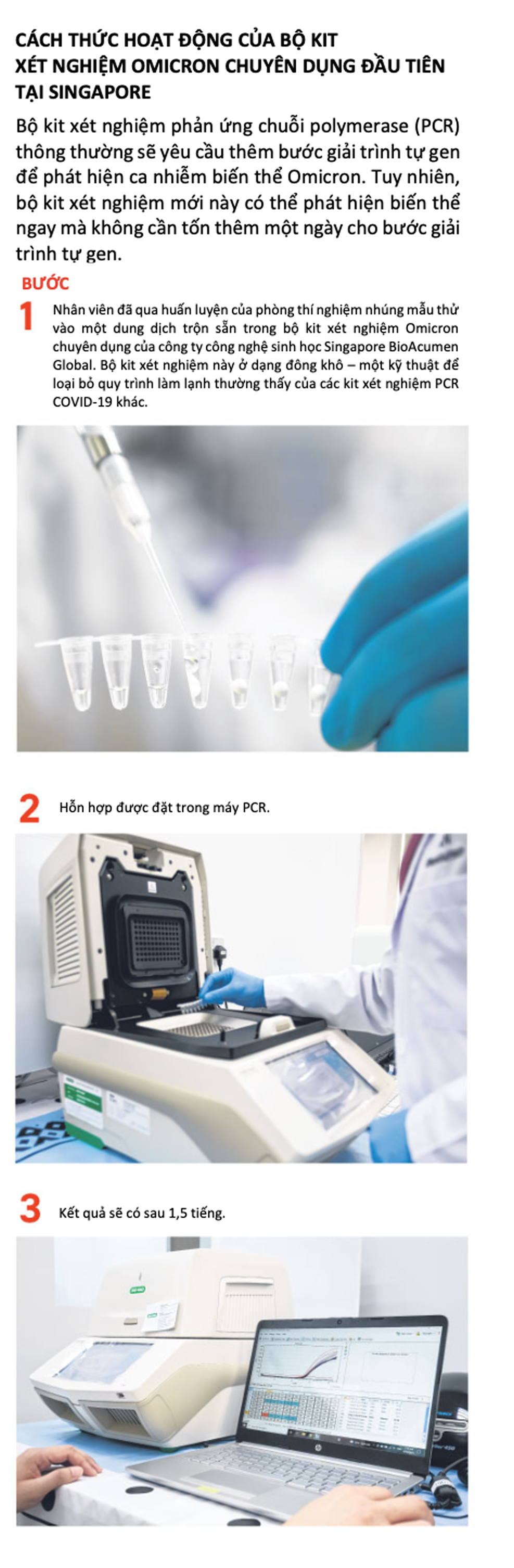 Ra mắt bộ kit xét nghiệm PCR biến thể Omicron