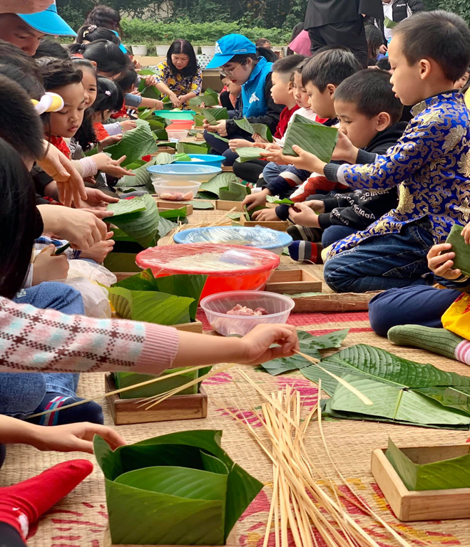 “Lễ hội bánh chưng” chào Xuân Tân Sửu 2021 của cô trò Tiểu học Đại Yên