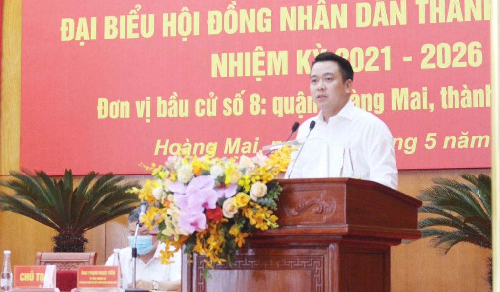 Ứng cử viên đại biểu HĐND thành phố sẽ nỗ lực xây dựng quận Hoàng Mai phát triển theo hướng văn minh, hiện đại
