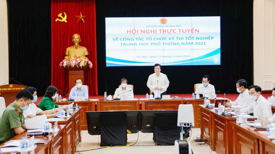 Hội nghị trực tuyến toàn quốc về tổ chức thi tốt nghiệp trung học phổ thông 2021