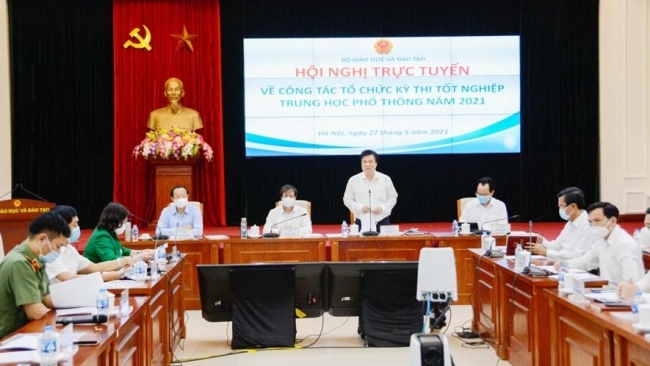 Hội nghị trực tuyến toàn quốc về tổ chức thi tốt nghiệp trung học phổ thông 2021