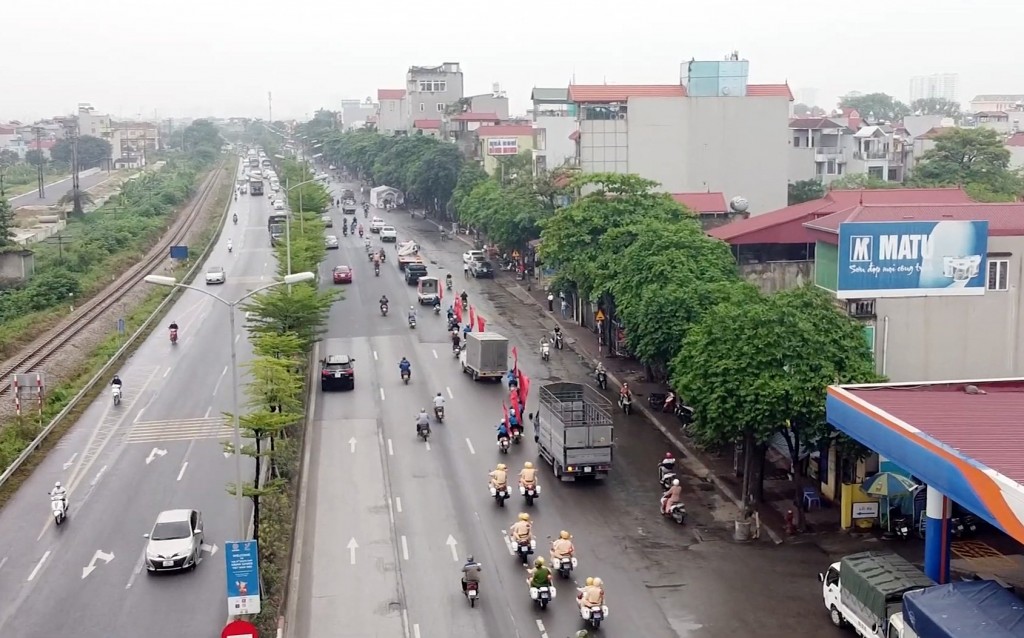 Ban Chỉ đạo 197 huyện Gia Lâm ra quân đảm bảo trật tự an toàn giao thông bảo vệ SEA Games 31