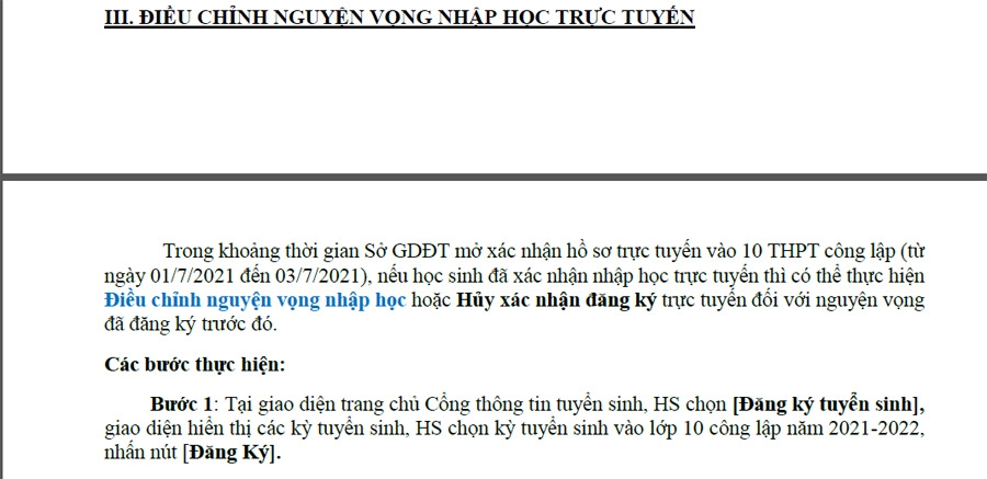 Sở GD&ĐT Hà Nội hướng dẫn chi tiết nhập học trực tuyến vào lớp 10 năm 2021