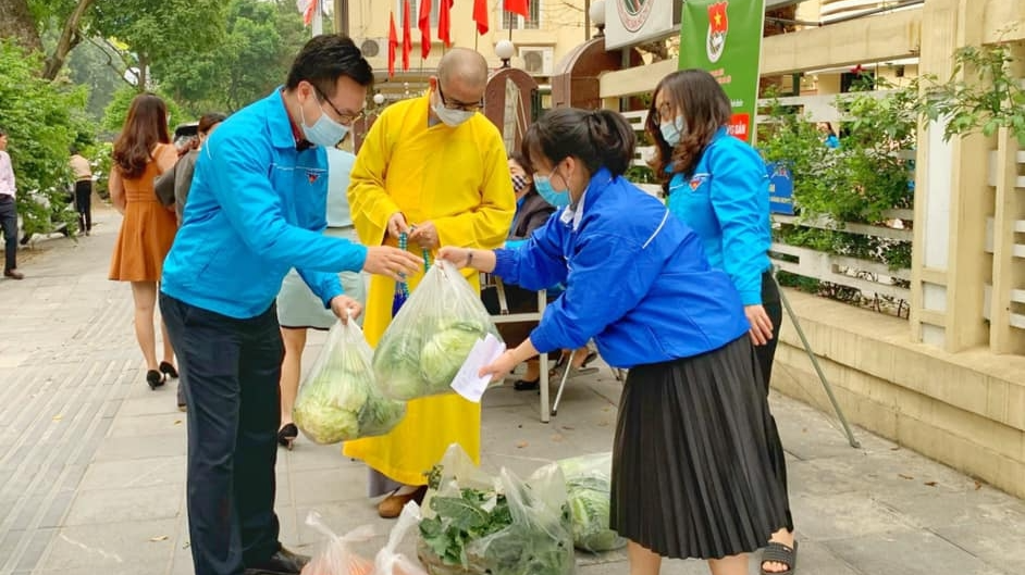 Tuổi trẻ Thủ đô hỗ trợ nông dân Hải Dương tiêu thụ nông sản