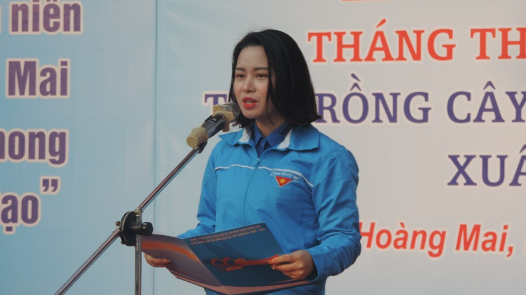 Bí thư Quận đoàn Hoàng Mai Nguyễn Quỳnh Trang phát động Tháng Thanh niên 2022