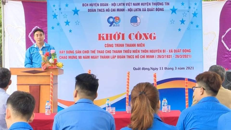 Lễ khởi công xây dựng sân chơi thanh thiếu nhi tại thôn Nguyên Bì 