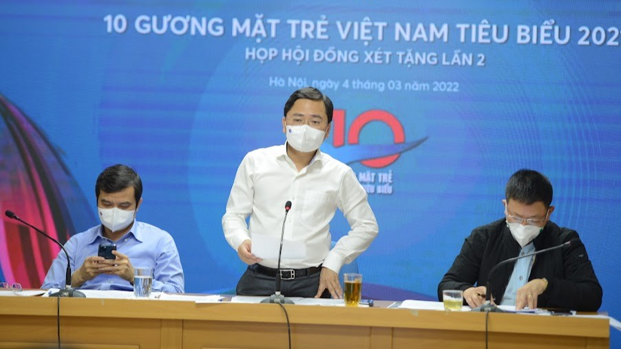 Ủy viên Trung ương Đảng, Bí thư thứ nhất Trung ương Đoàn Nguyễn Anh Tuấn phát biểu tại hội nghị 