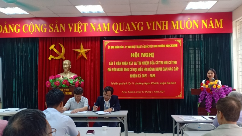 Đồng chí Chu Hồng Minh, Thành ủy viên, Bí thư Thành đoàn Hà Nội phát biểu tại hội nghị