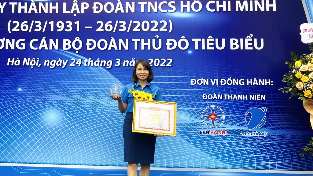 Chị Ngô Thị Liên, Bí thư Đoàn Thanh niên các Khu công nghiệp và chế xuất Hà Nội