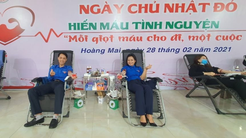 Ngày hội hiến máu tình nguyện của tuổi trẻ quận Hoàng Mai