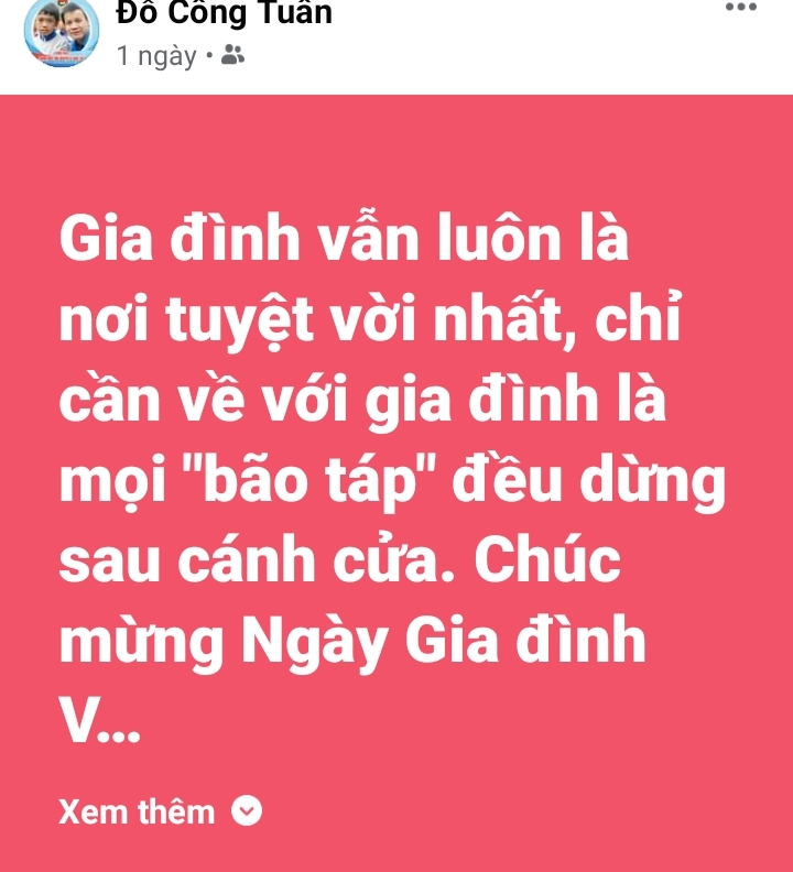 Ngày Gia đình Việt Nam: Facebook ngập tràn hình ảnh đẹp, lời chúc ấm áp