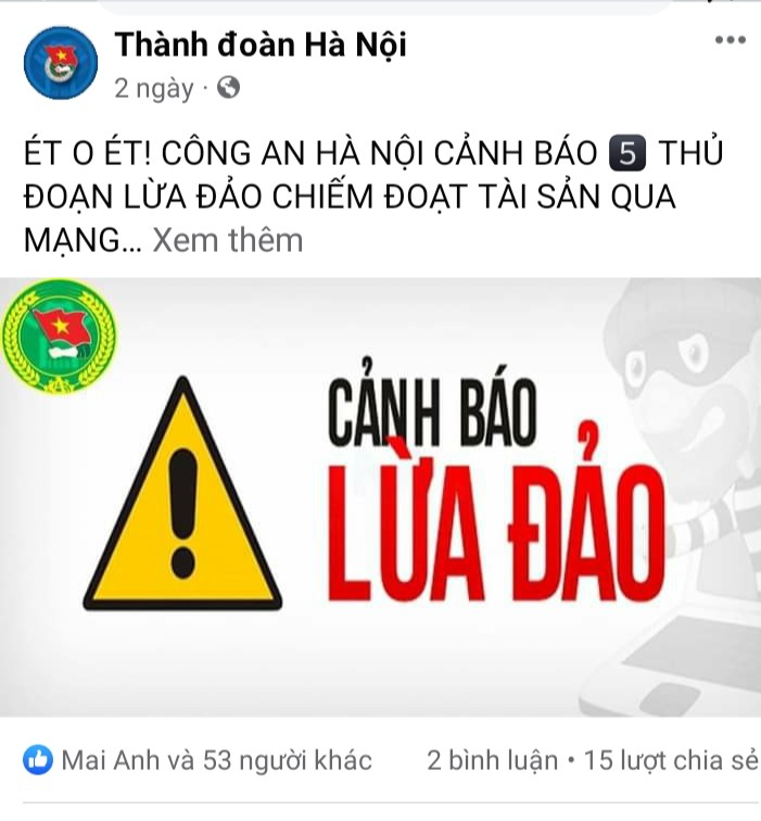 Các bài cảnh báo cũng được đăng tải giúp người dân và thanh thiếu nhi nâng cao ý thức cảnh giác 