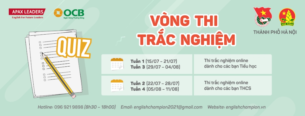 Rinh phần thưởng hấp dẫn với cuộc thi trực tuyến “English Champion” năm 2021