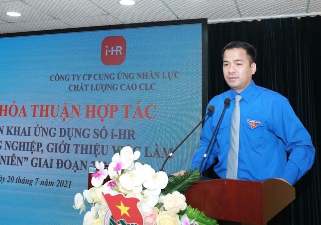 Đồng chí Ngô Văn Cương, Bí thư Trung ương Đoàn phát biểu tại chương trình 