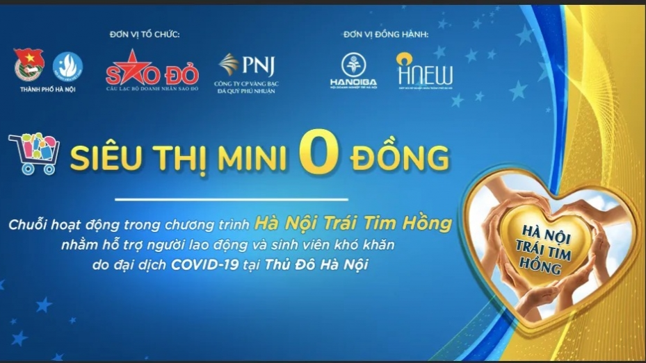 Hàng ngàn phiếu quà tặng từ “Siêu thị mini 0 đồng – Hà Nội trái tim hồng”