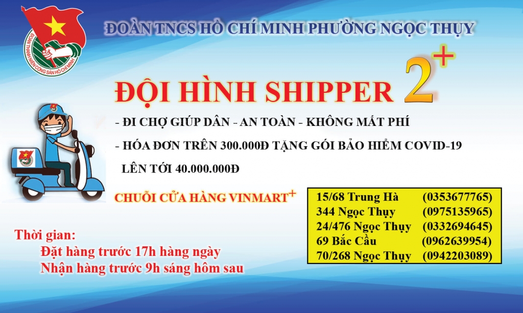 Mô hình đi chợ giúp dân của Đoàn phường Ngọc Thụy 